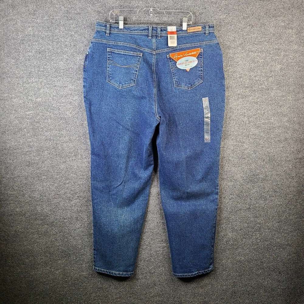 Vintage Gloria Vanderbilt Jeans Womens 22W Stretch Medium Wash Tapered Mom NWT